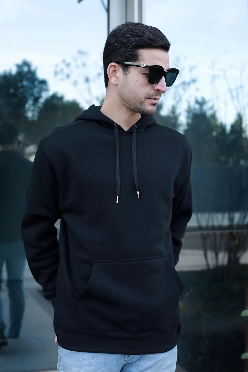 3 Pack Mens Fleece Hoodie Long Sleeve Lightweight Athletic Workout Sweatshirt for Men with Pockets