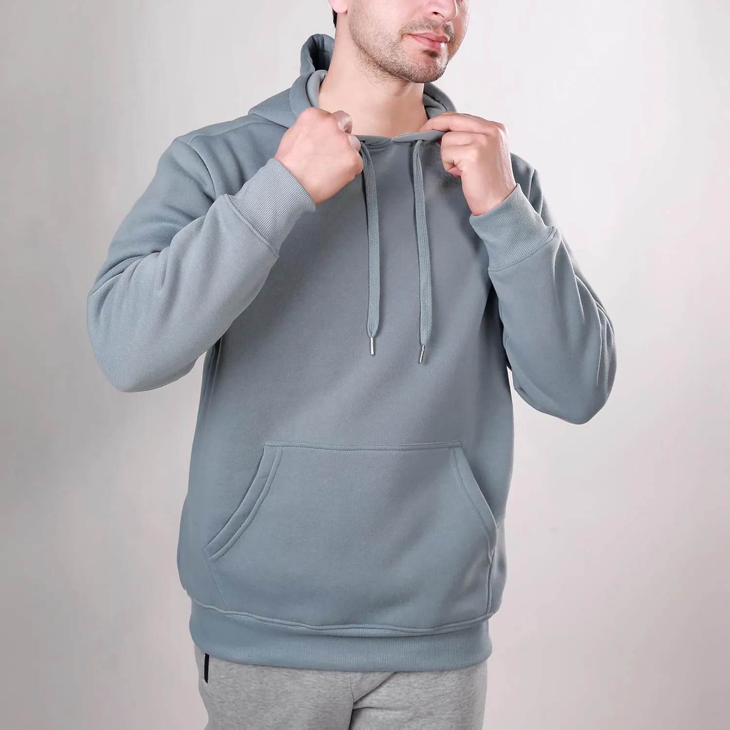 3 Pack Mens Fleece Hoodie Long Sleeve Lightweight Athletic Workout Sweatshirt for Men with Pockets