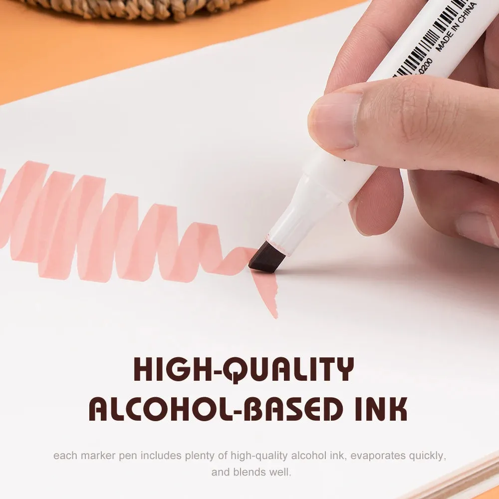 40 Pastel Colors Double-Tipped Alcohol Markers