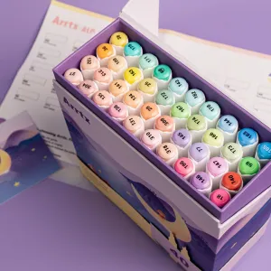 40 Pastel Colors Double-Tipped Alcohol Markers