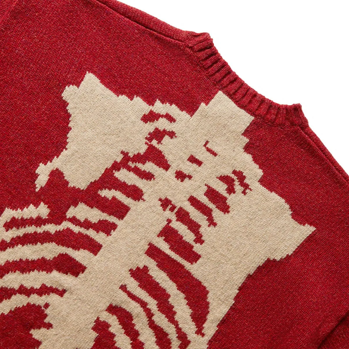 5G WOOL BONE CREW SWEATER