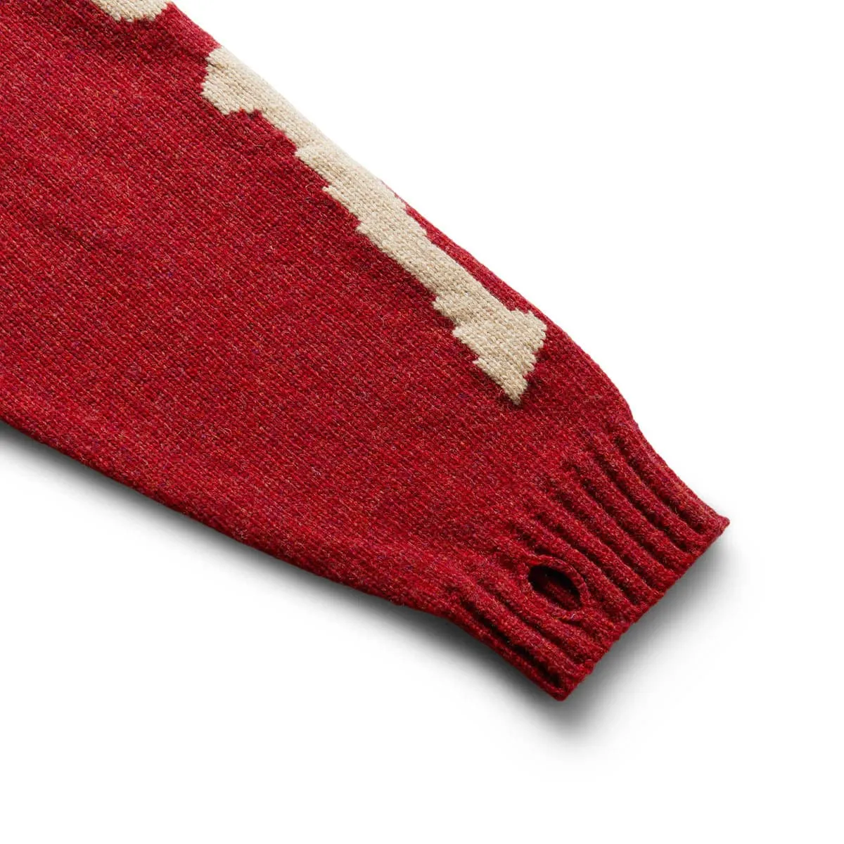 5G WOOL BONE CREW SWEATER