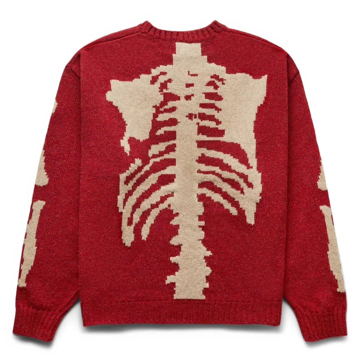 5G WOOL BONE CREW SWEATER