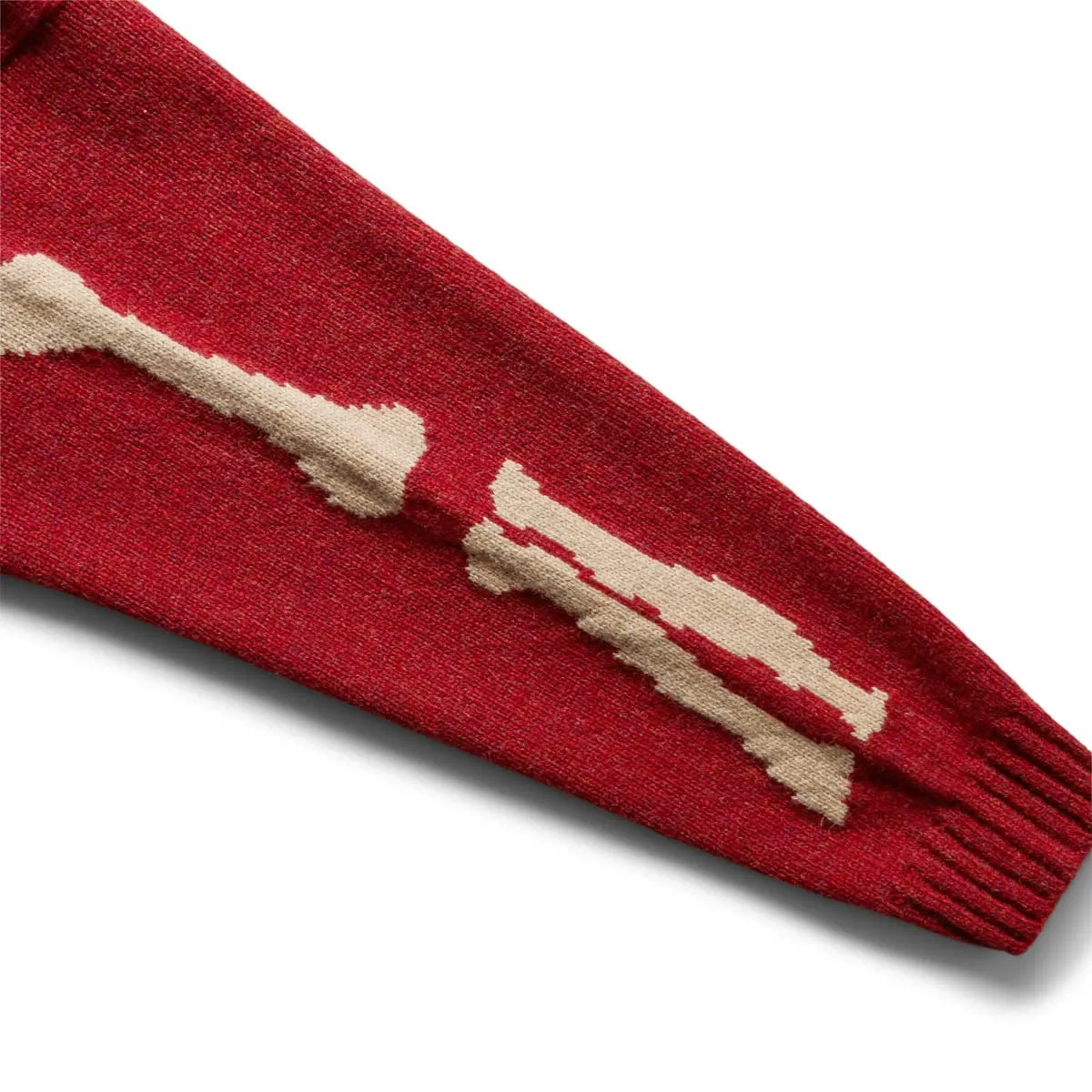 5G WOOL BONE CREW SWEATER