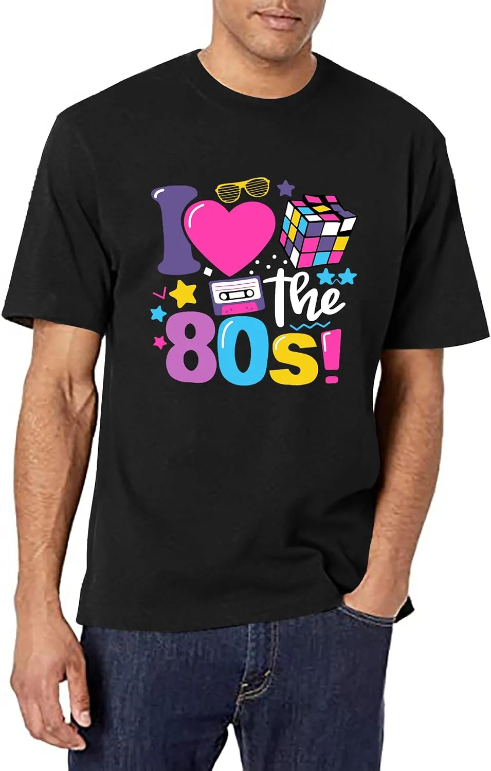 80's Shirts for Men: I Love The 80s Shirt Tops Vintage 80s Music T-Shirt 80s Birthday Party Outfits
