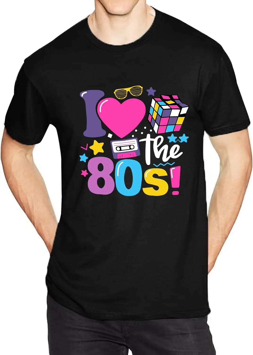 80's Shirts for Men: I Love The 80s Shirt Tops Vintage 80s Music T-Shirt 80s Birthday Party Outfits