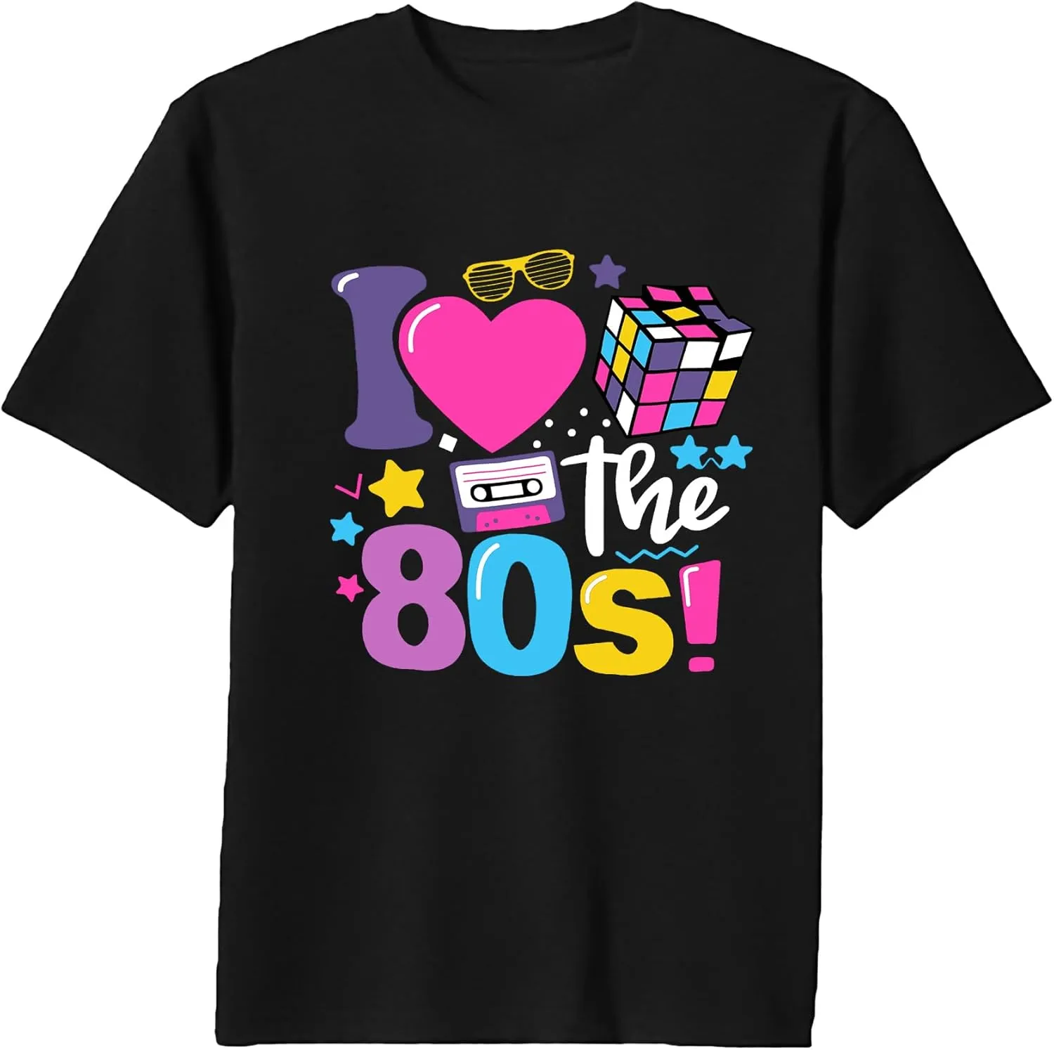 80's Shirts for Men: I Love The 80s Shirt Tops Vintage 80s Music T-Shirt 80s Birthday Party Outfits