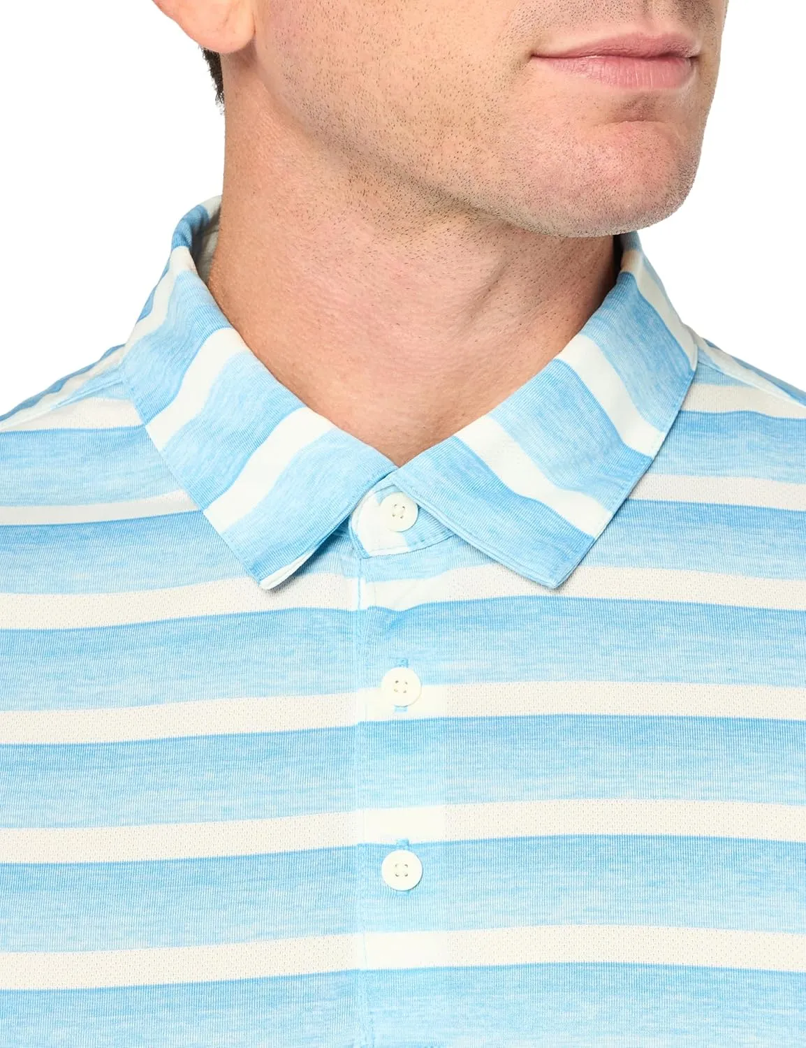 adidas Men's Two-Color Stripe Polo Shirt