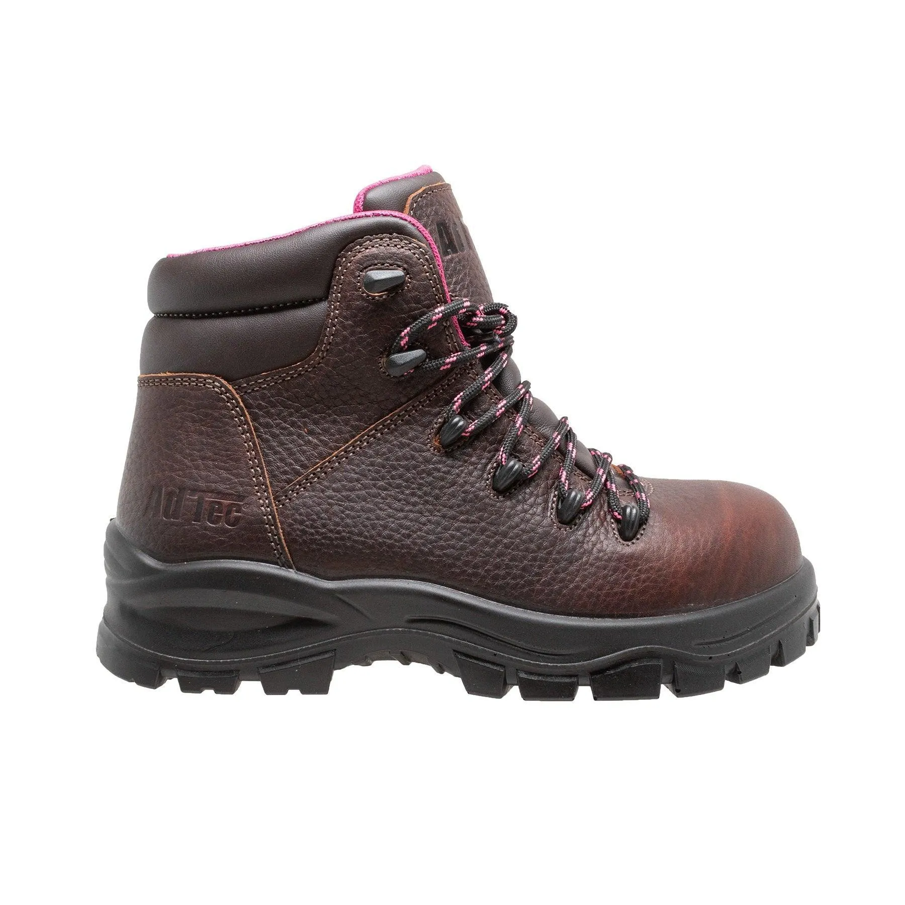 AdTec Women's 6" Waterproof Cap Toe Work Boot Brown