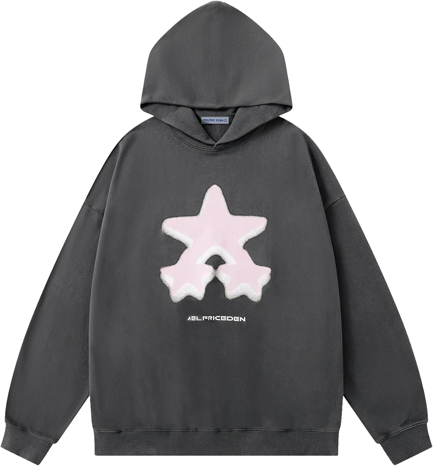 Aelfric Eden Oversized Hoodie Heavyweight Vintage Streetwear Star Graphic Hoodies Pullover with Pockets