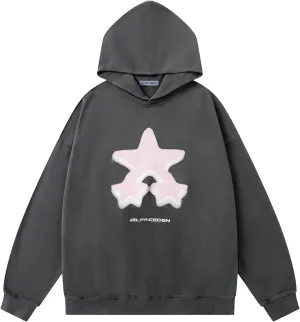 Aelfric Eden Oversized Hoodie Heavyweight Vintage Streetwear Star Graphic Hoodies Pullover with Pockets