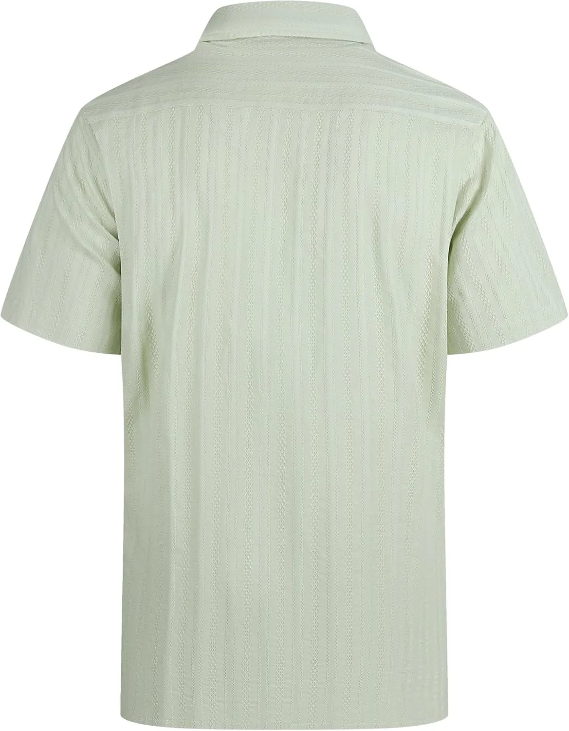 Alex Vando Mens Dress Shirts 4-Way Stretch Wrinkle Free Regular Fit Short Sleeve Men Button Down Shirt