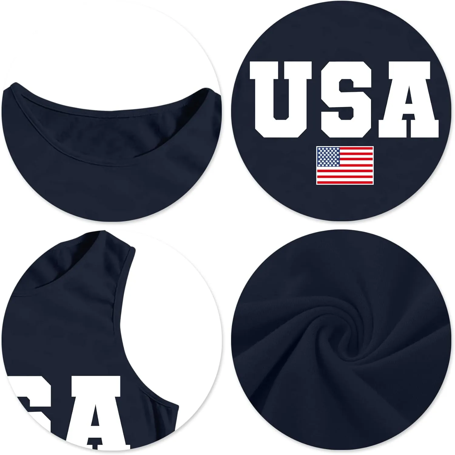 American Flag Crop Tank Tops Women: Patriotic Shirts USA Flag T-Shirt 4th of July Sleeveless Tee Tops