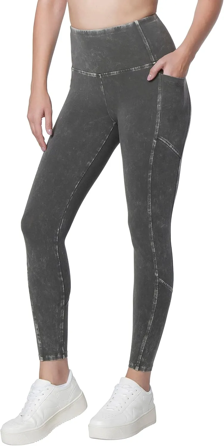Andrew Marc Women's High Waist Faux Denim Full Length Legging, Regular and Plus Sizes