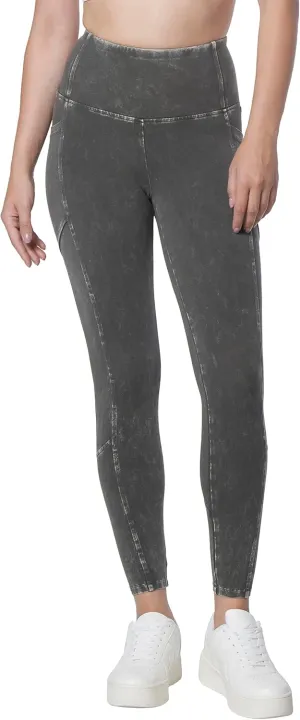 Andrew Marc Women's High Waist Faux Denim Full Length Legging, Regular and Plus Sizes