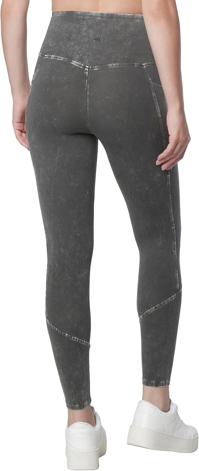 Andrew Marc Women's High Waist Faux Denim Full Length Legging, Regular and Plus Sizes