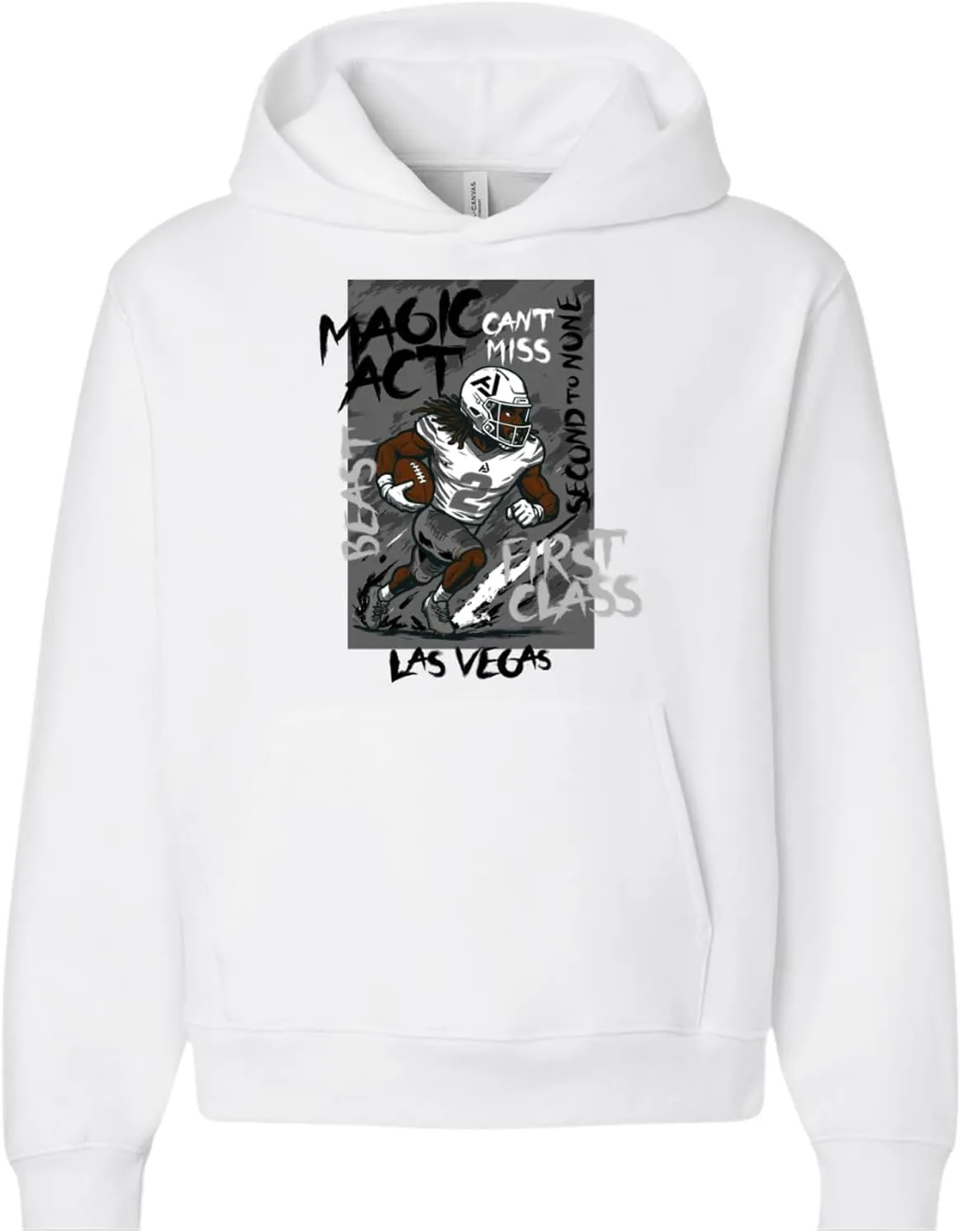 Ashton Jeanty Official Second to None Draft City Oversized Unisex Hoodie  Streetwear Athletic Fit, Midweight Fleece