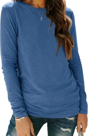 AUTOMET Long Sleeve Shirts for Women Business Casual Tops Fall Fashion Outfits Basic Workout Tees Beach Vacation Clothes 2025