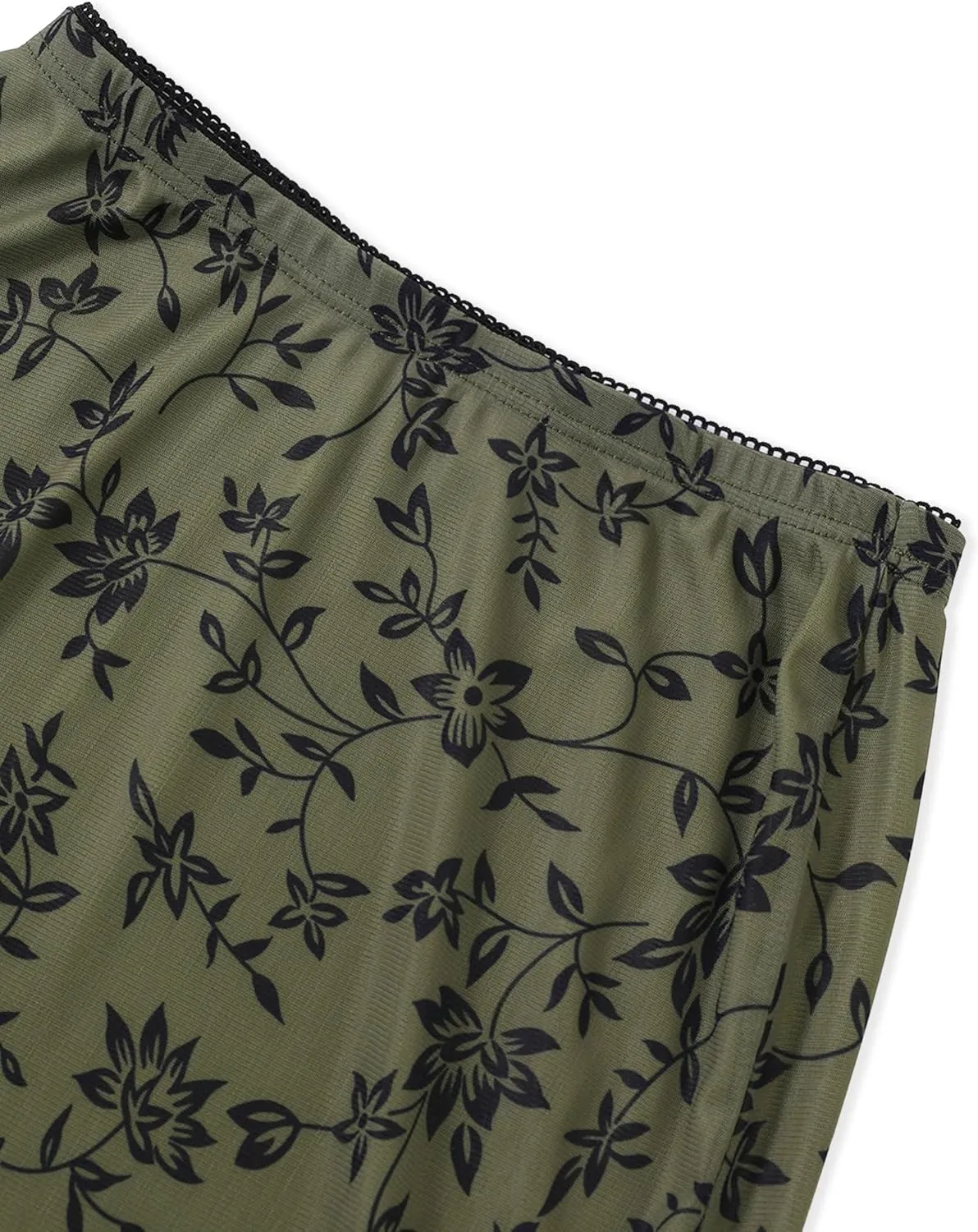 Avanova Women Ditsy Floral Bohemia Mesh Mermaid Skirt High Waist Summer Midi Skirts
