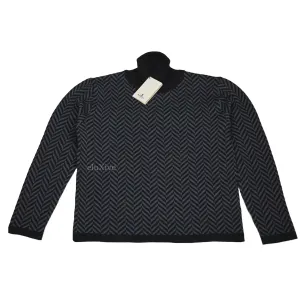 Barena Herringbone Knit Turtleneck Sweater
