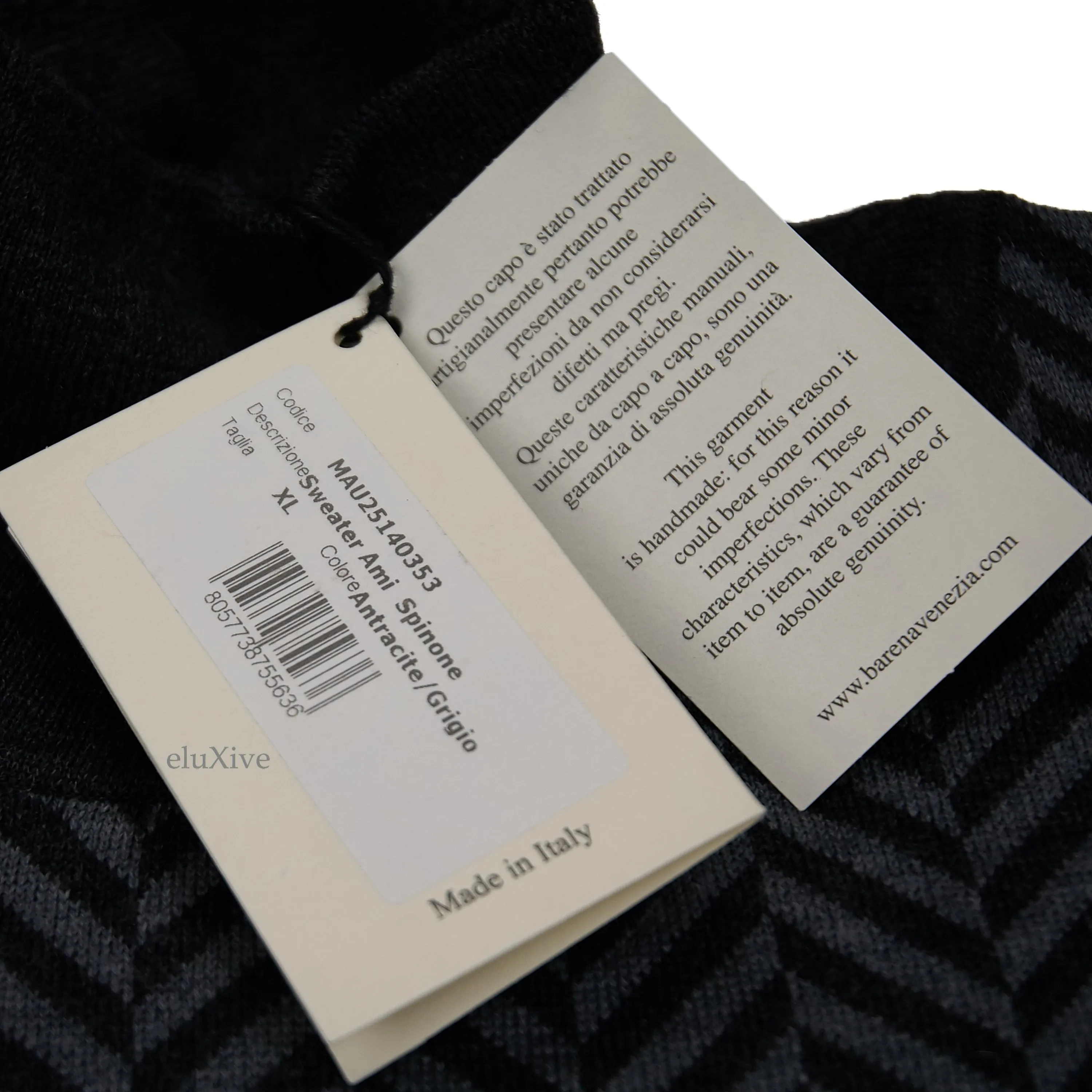 Barena Herringbone Knit Turtleneck Sweater