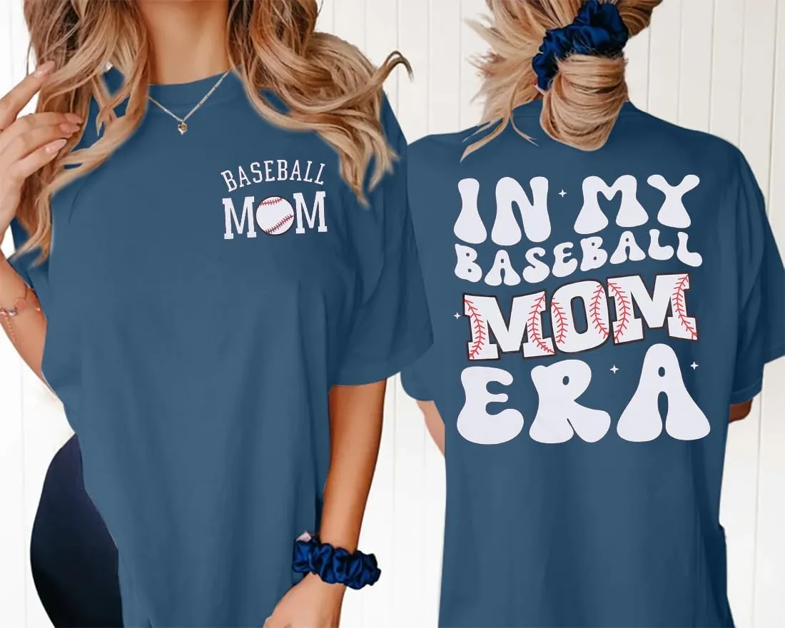 Baseball Mom Shirt Baseball Oversized Tshirt Women Baseball Game Day Season Vacation Short Sleeves Tops