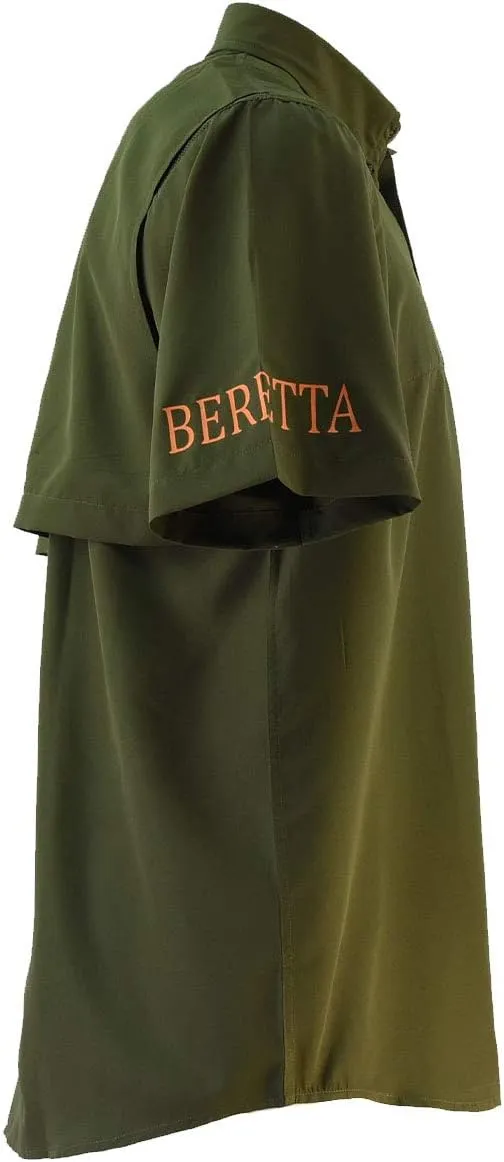 Beretta Men's Breathable Hunting Sun Protection Short Sleeve Buzzi Shooting Shirt