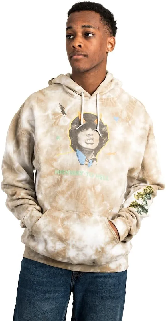 Bioworld ACDC Highway to Hell Adult Cloud Wash Graphic Hoodie