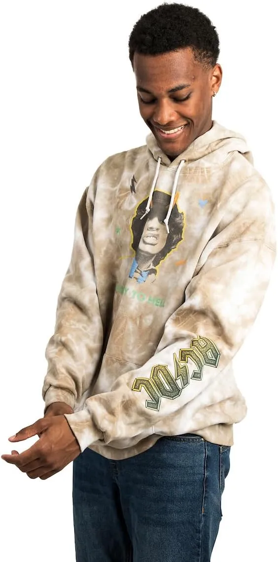 Bioworld ACDC Highway to Hell Adult Cloud Wash Graphic Hoodie