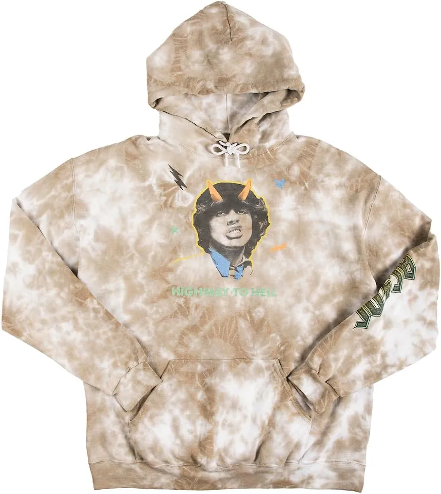 Bioworld ACDC Highway to Hell Adult Cloud Wash Graphic Hoodie