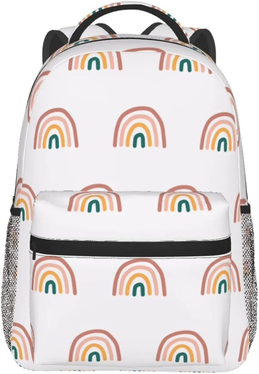Boho Rainbow Backpack Laptop Backpack Sports Travel Shoulder bag Light casual backpack