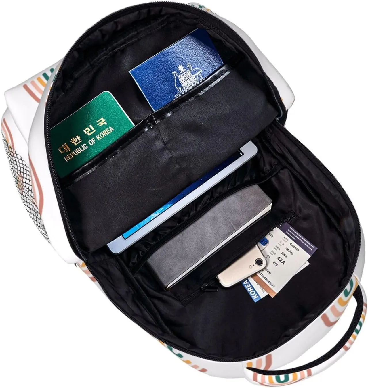 Boho Rainbow Backpack Laptop Backpack Sports Travel Shoulder bag Light casual backpack