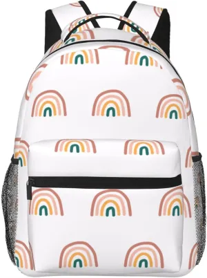 Boho Rainbow Backpack Laptop Backpack Sports Travel Shoulder bag Light casual backpack