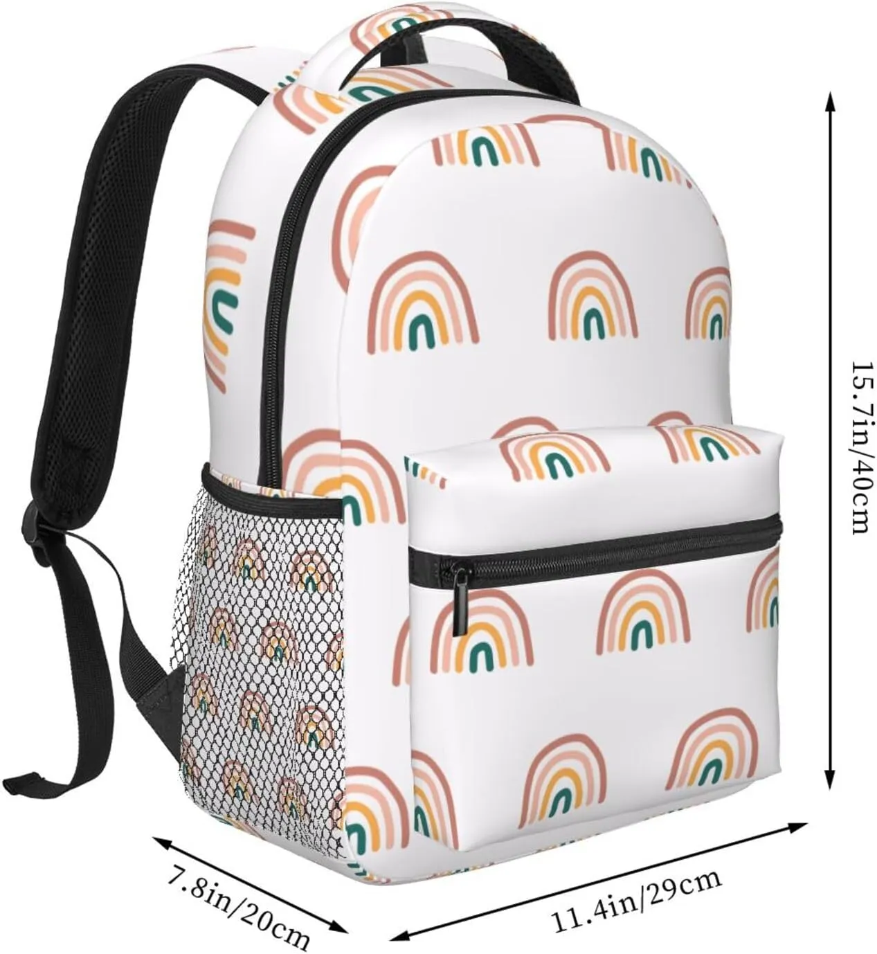 Boho Rainbow Backpack Laptop Backpack Sports Travel Shoulder bag Light casual backpack