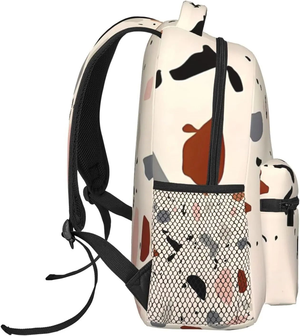 Boho Terrazzo Front Backpack Laptop Backpack Sports Travel Shoulder bag Light casual backpack