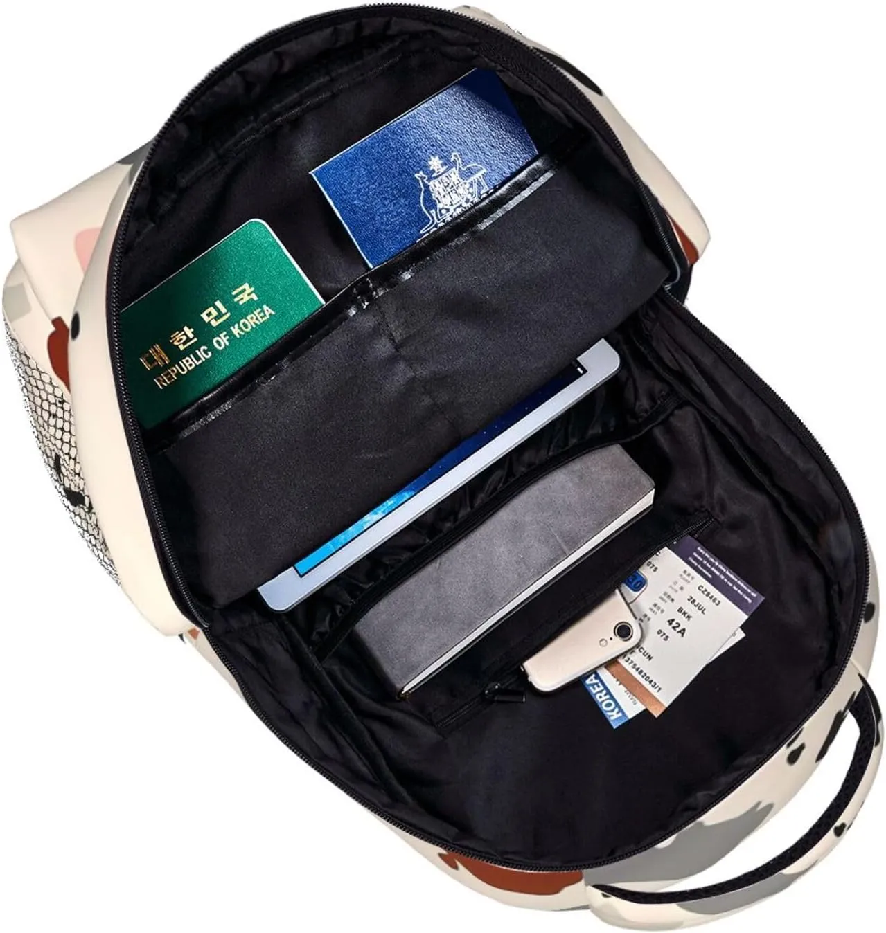 Boho Terrazzo Front Backpack Laptop Backpack Sports Travel Shoulder bag Light casual backpack