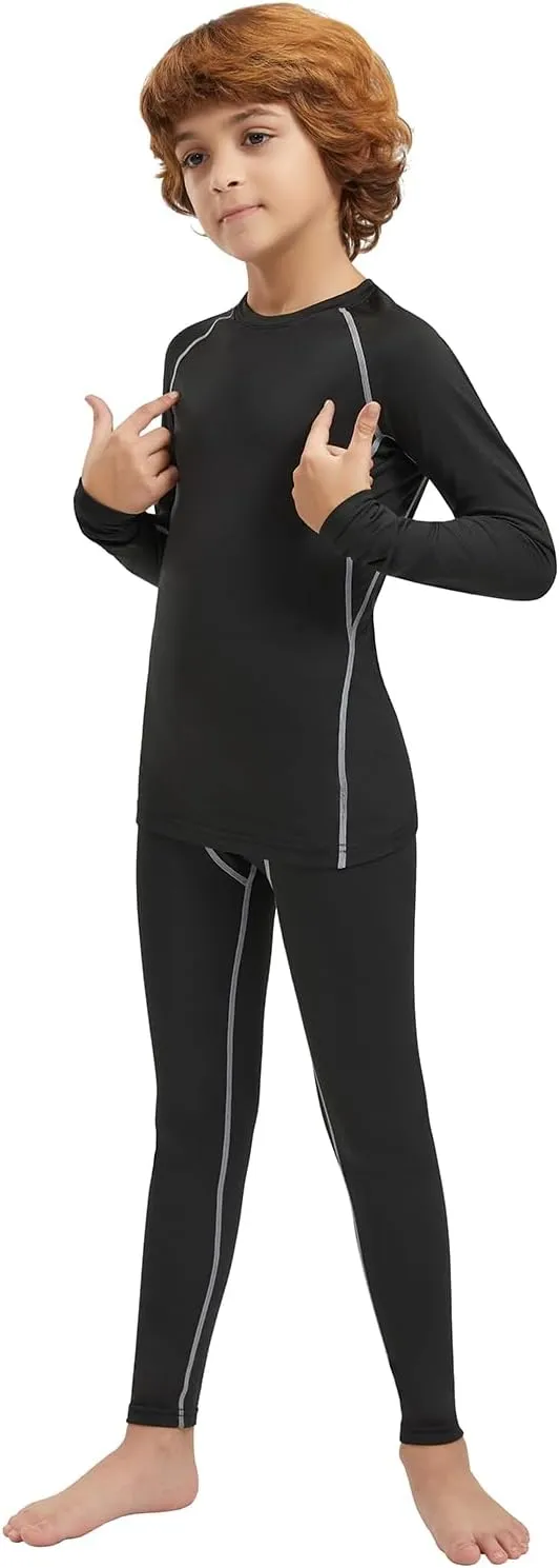 Boys' Compression Shirts Youth Long Sleeve Football Baseball Undershirt Sports Quick Dry Athletic Baselayer
