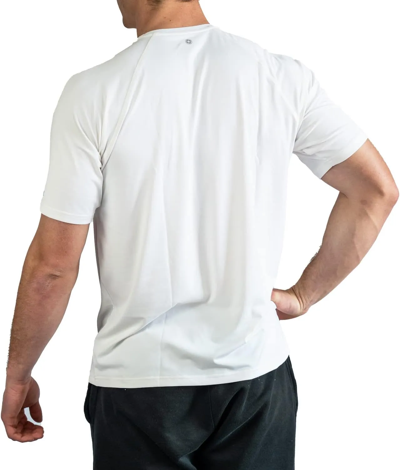 BUILTCOOL Mens Crew Neck Raglan Shirt  Quick Dry Shirts for Men, Instant Cooling Moisture Wicking, UPF 50 Sun Protection
