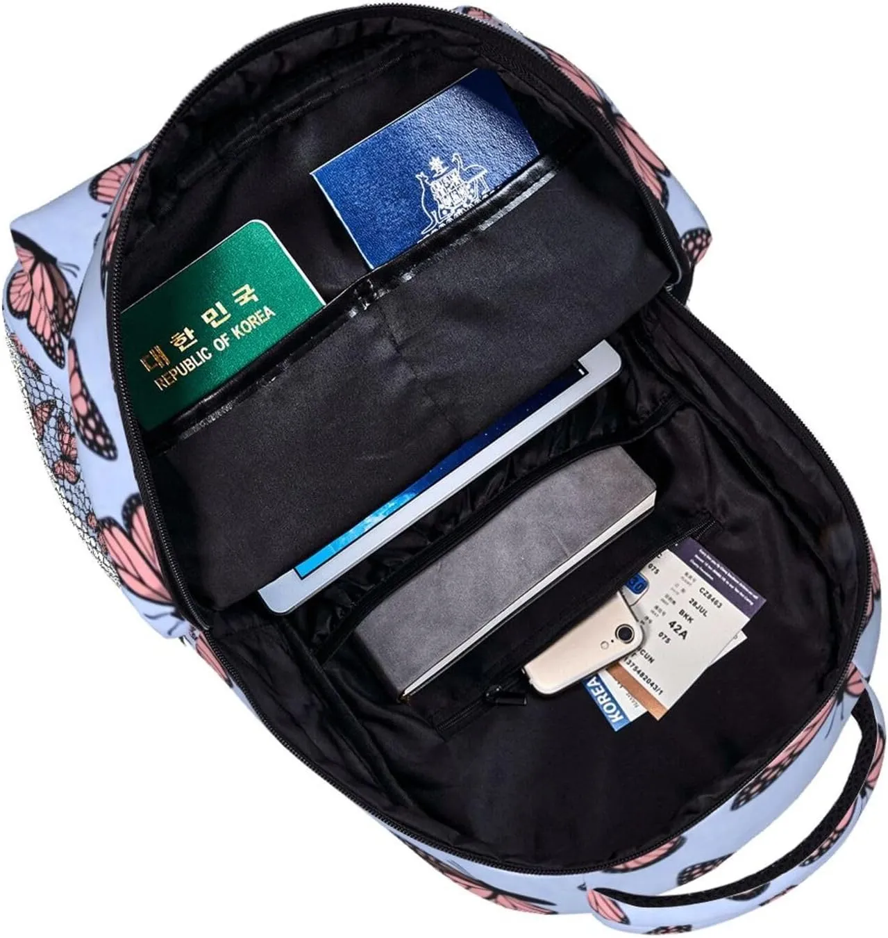 Butterflies Backpack Laptop Backpack Sports Travel Shoulder bag Light casual backpack