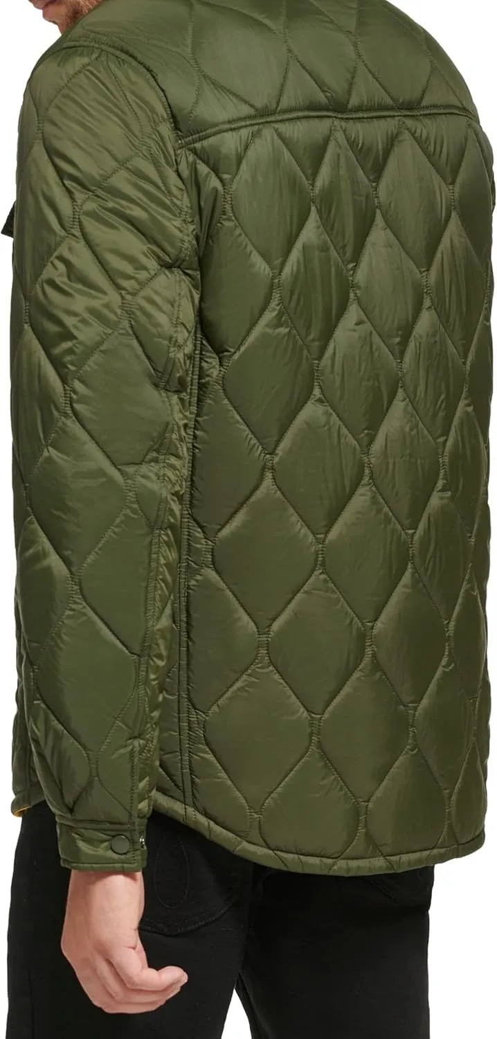Calvin Klein Men's Diamond Quilted Shirt Jacket