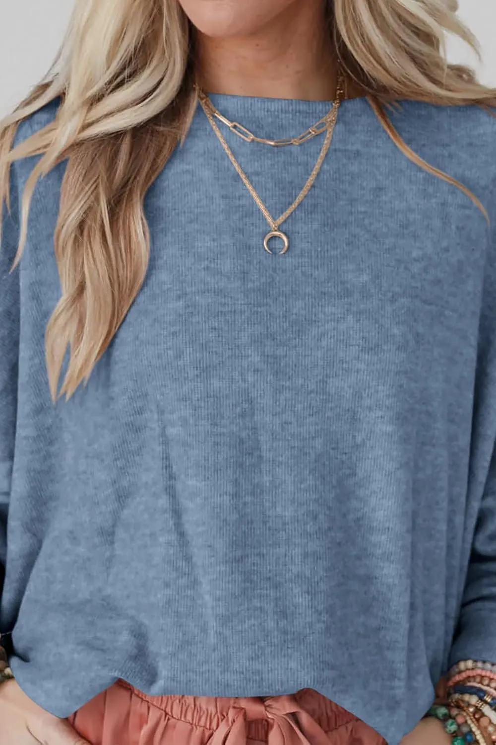 CFLONGE Fall Sweaters for Women 2025 Casual Pullover Off The Shoulder Sweater Batwing Long Sleeve Sweatshirt Knit Jumper Tops