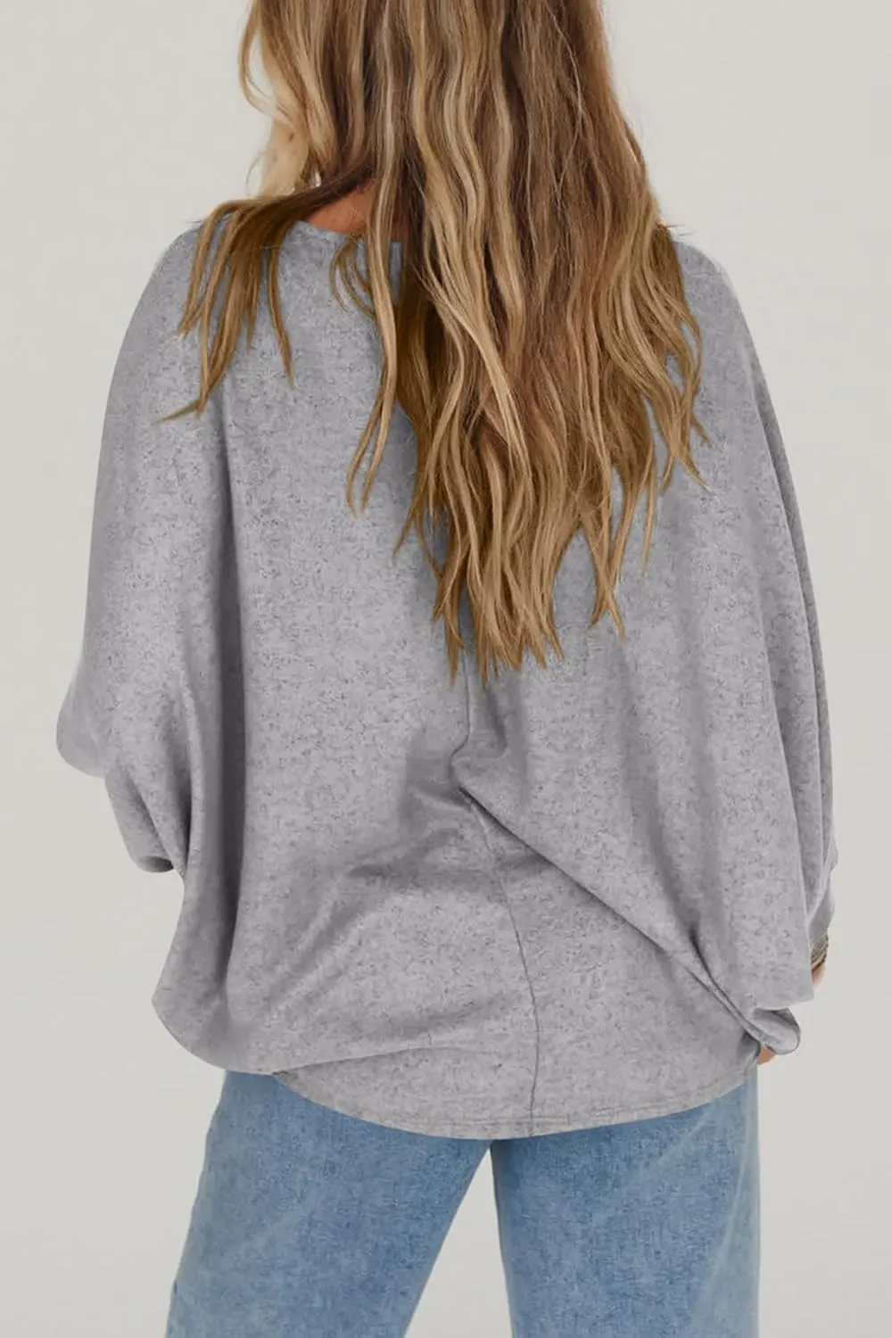 CFLONGE Fall Sweaters for Women 2025 Casual Pullover Off The Shoulder Sweater Batwing Long Sleeve Sweatshirt Knit Jumper Tops