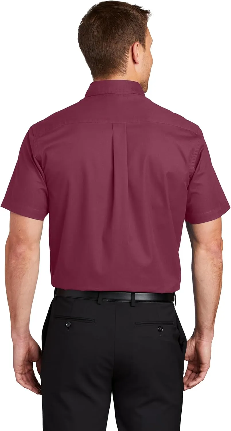 Clothe Co. Men's Short Sleeve Button Down Shirt with Front Pocket (Available in Big & Tall)