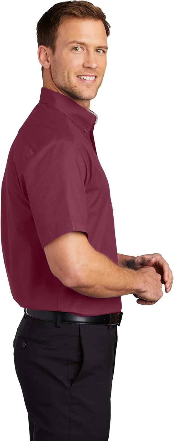 Clothe Co. Men's Short Sleeve Button Down Shirt with Front Pocket (Available in Big & Tall)