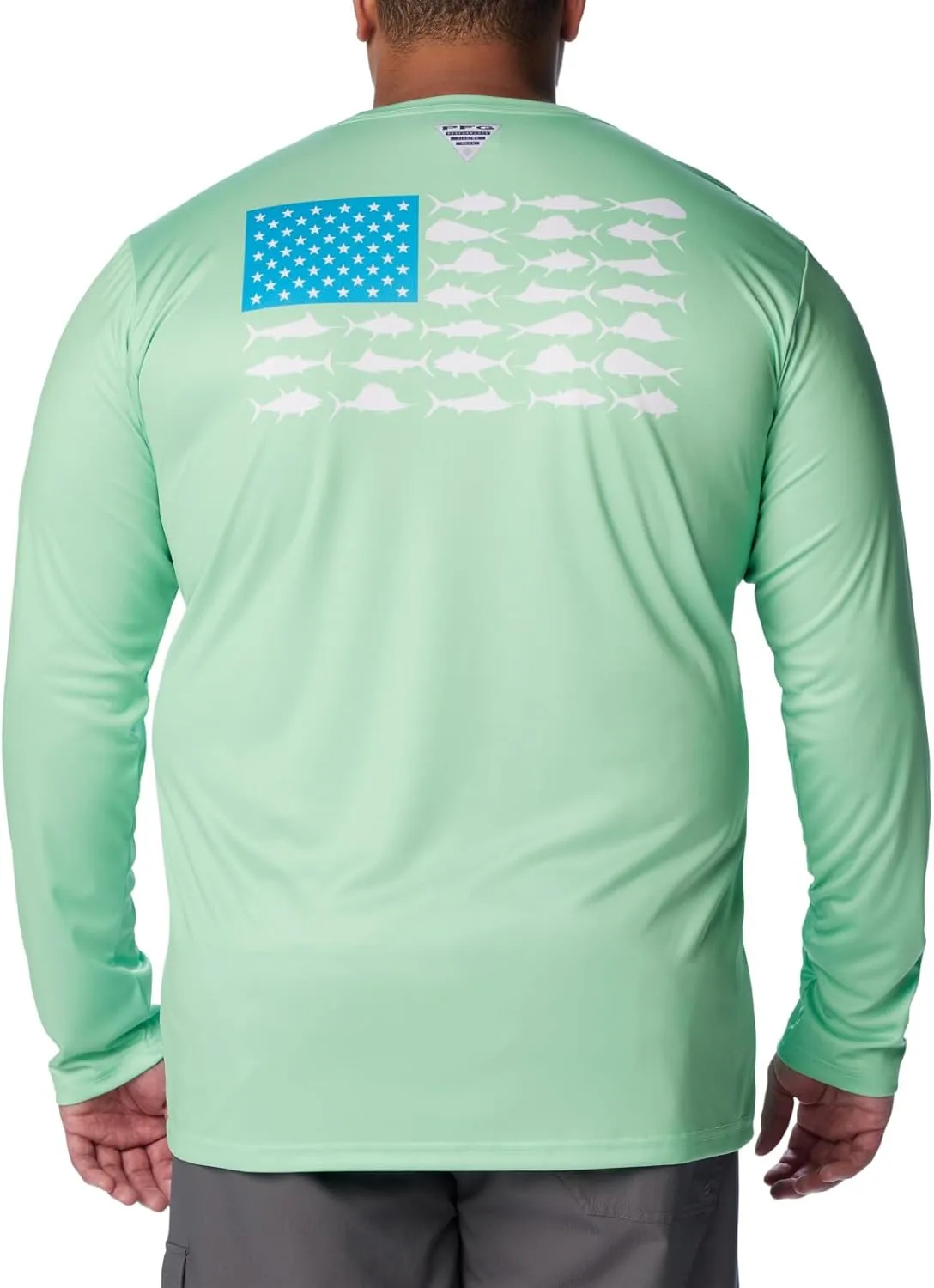 Columbia Men's PFG Terminal Tackle Fish Flag Long Sleeve Fishing Shirt