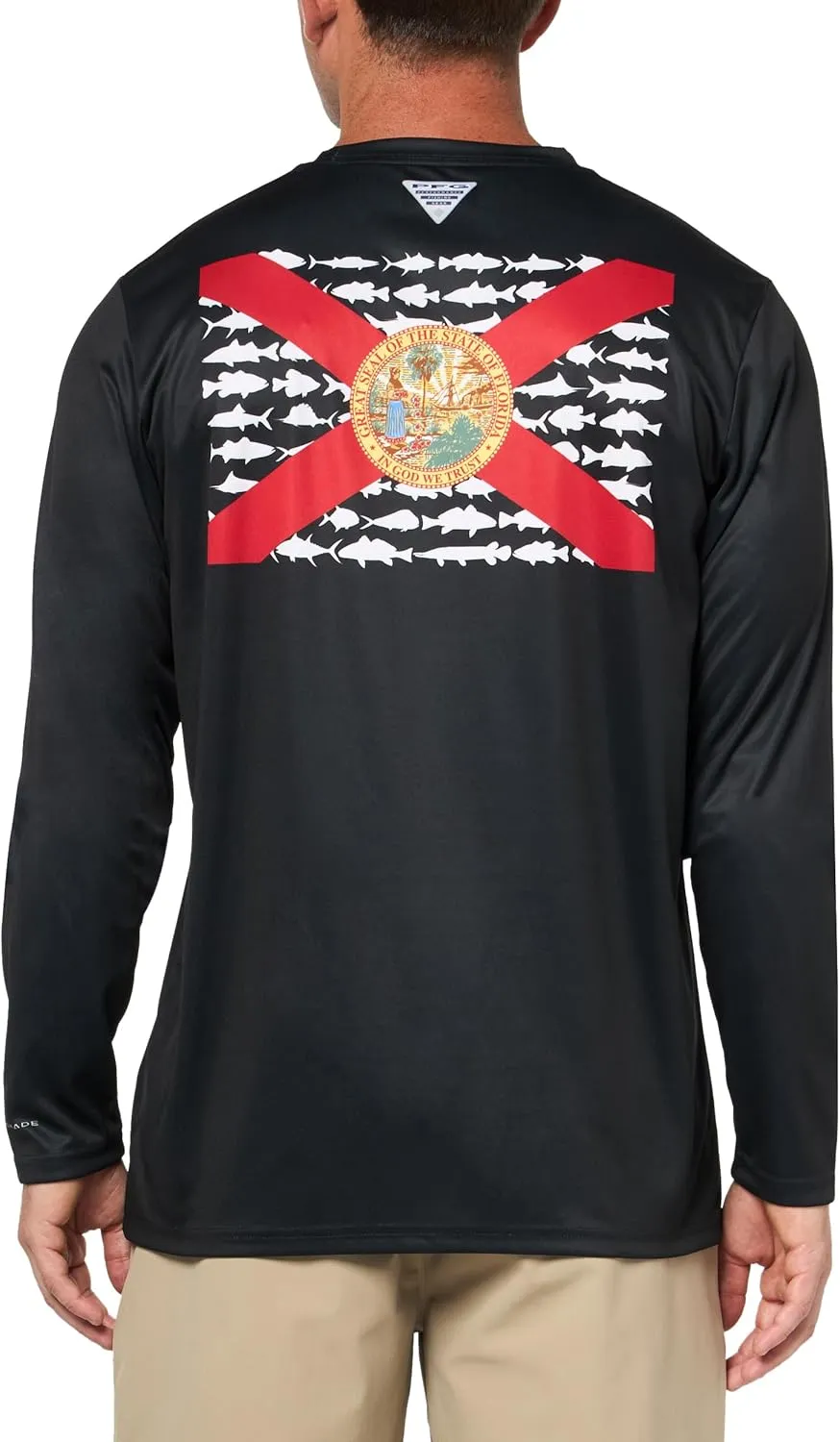 Columbia Men's PFG Terminal Tackle Fish Flag Long Sleeve Fishing Shirt
