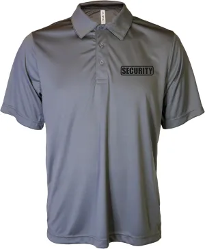 Conspiracy Tee Security Polo with Reflective Design front and back, Performance Polo w/Moisture Wicking Technology