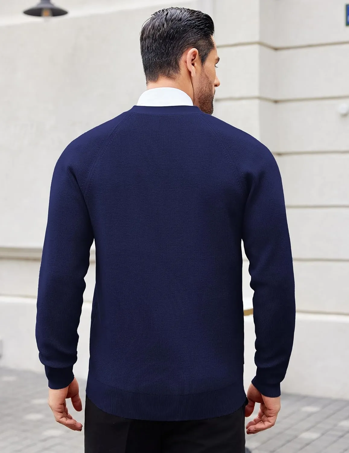 COOFANDY Men's Cardigan Sweaters with Button Lightweight Casual V Neck Long Sleeve Pockets Knitted Sweater