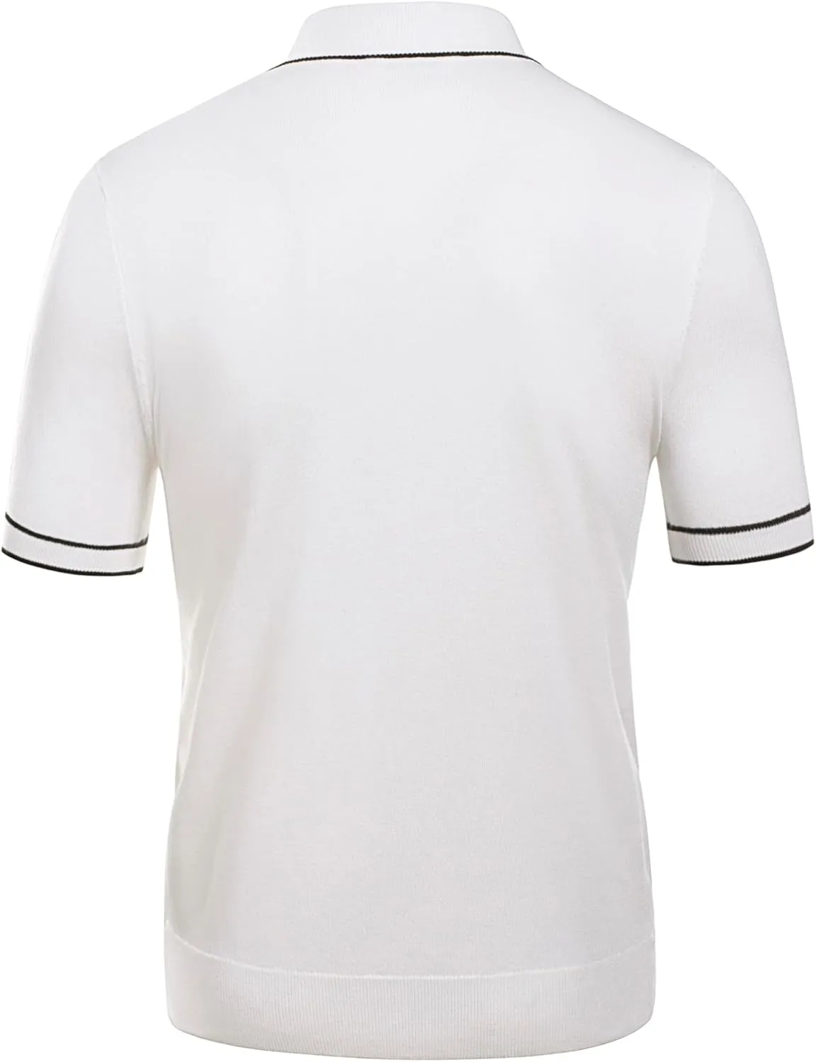 COOFANDY Mens Mock Turtleneck Sweater Short Sleeve Casual Dress Sweater Slim Fit Pullover Basic Knit Tee