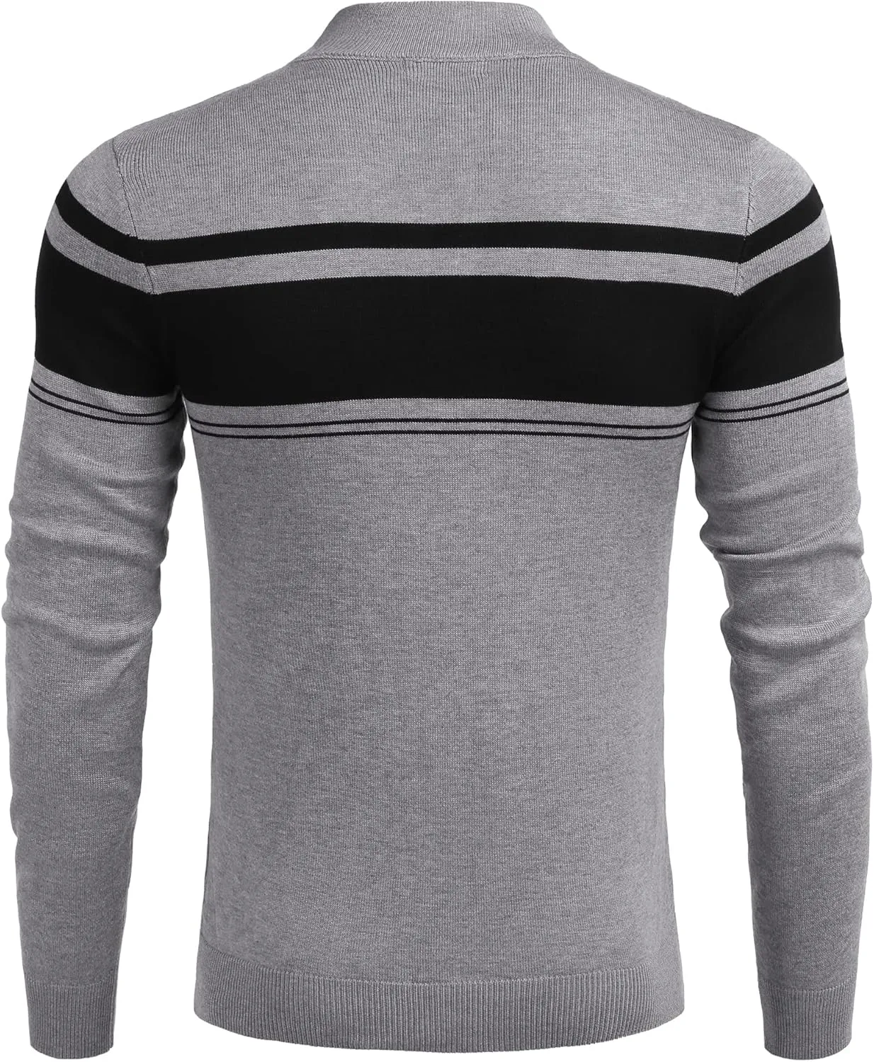 COOFANDY Men's Quarter Zip Up Sweaters Slim Fit Lightweight Mock Neck Pullover Casual Polo Sweaters